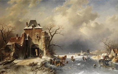 Paisaje invernal holandés